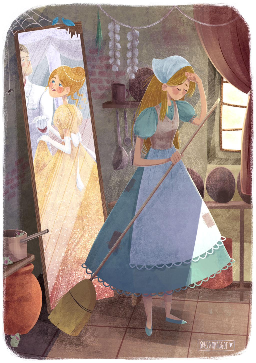 digital illustration: Cinderella